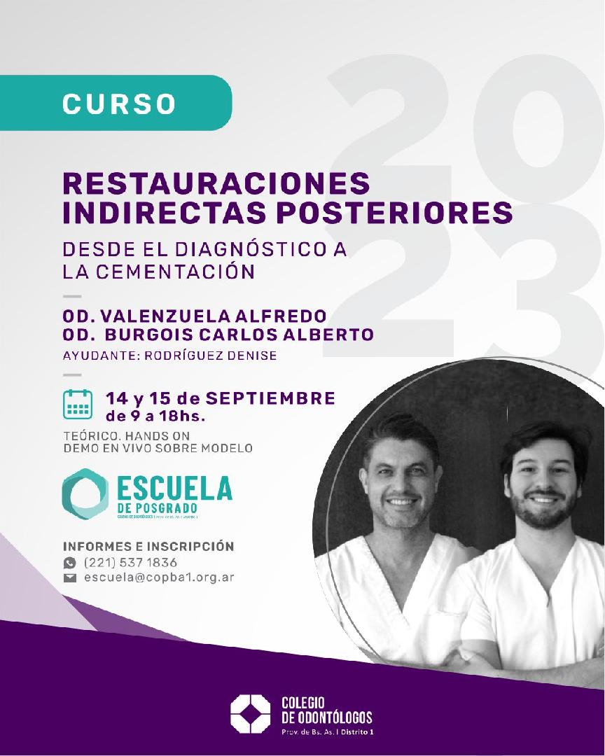 RESTAURACIONES INDIRECTAS POSTERIORES: DESDE EL DIAGNÓSTICO HASTA LA CEMENTACIÓN