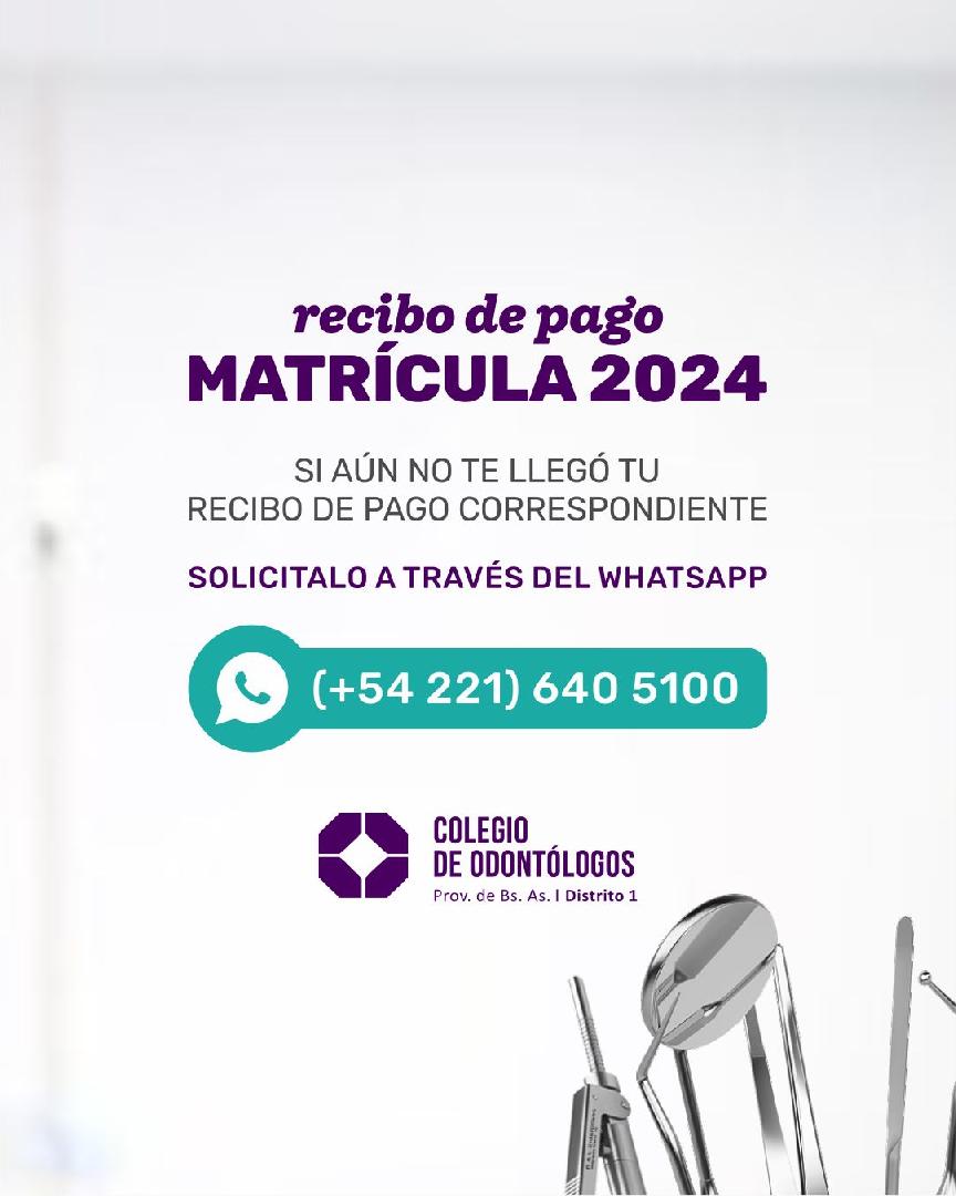 COMPROBANTE DE PAGO MATRÍCULA 2024