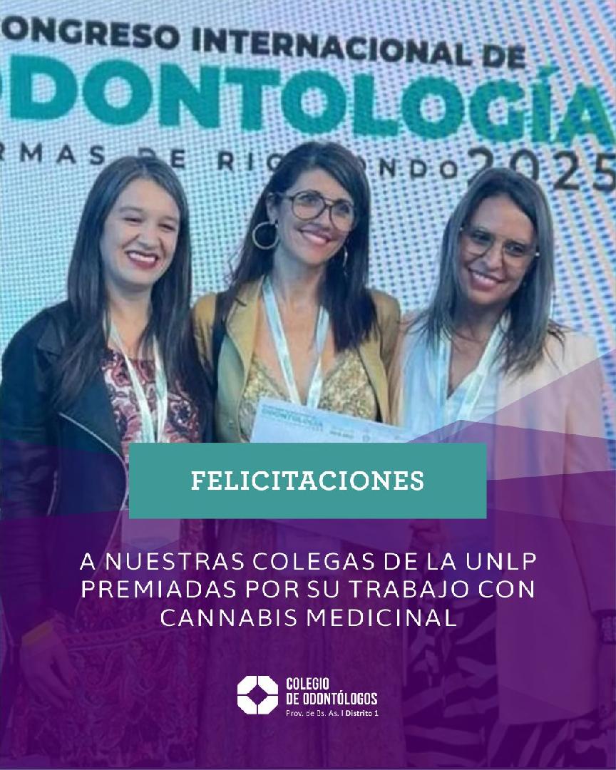 COLEGAS DE LA UNLP PREMIADAS POR SU TRABAJO CON CANNABIS MEDICINAL