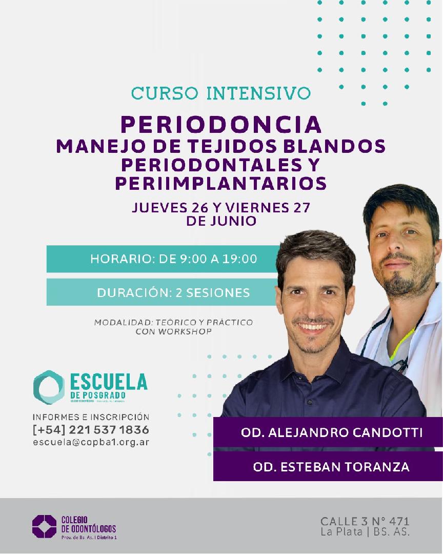 PERIODONCIA: MANEJOS DE TEJIDOS BLANDOS PERIODONTALES Y PERIIMPLANTARIOS