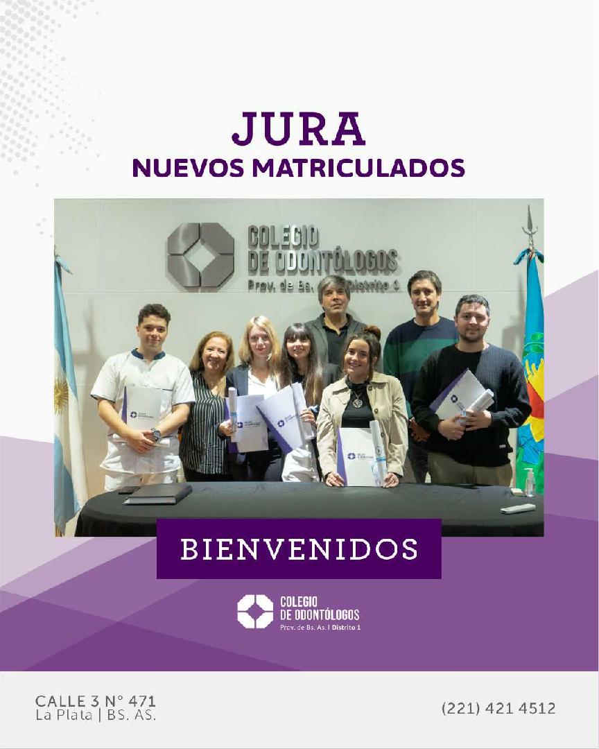 BIENVENIDOS A COPBA1, NUEVOS COLEGAS