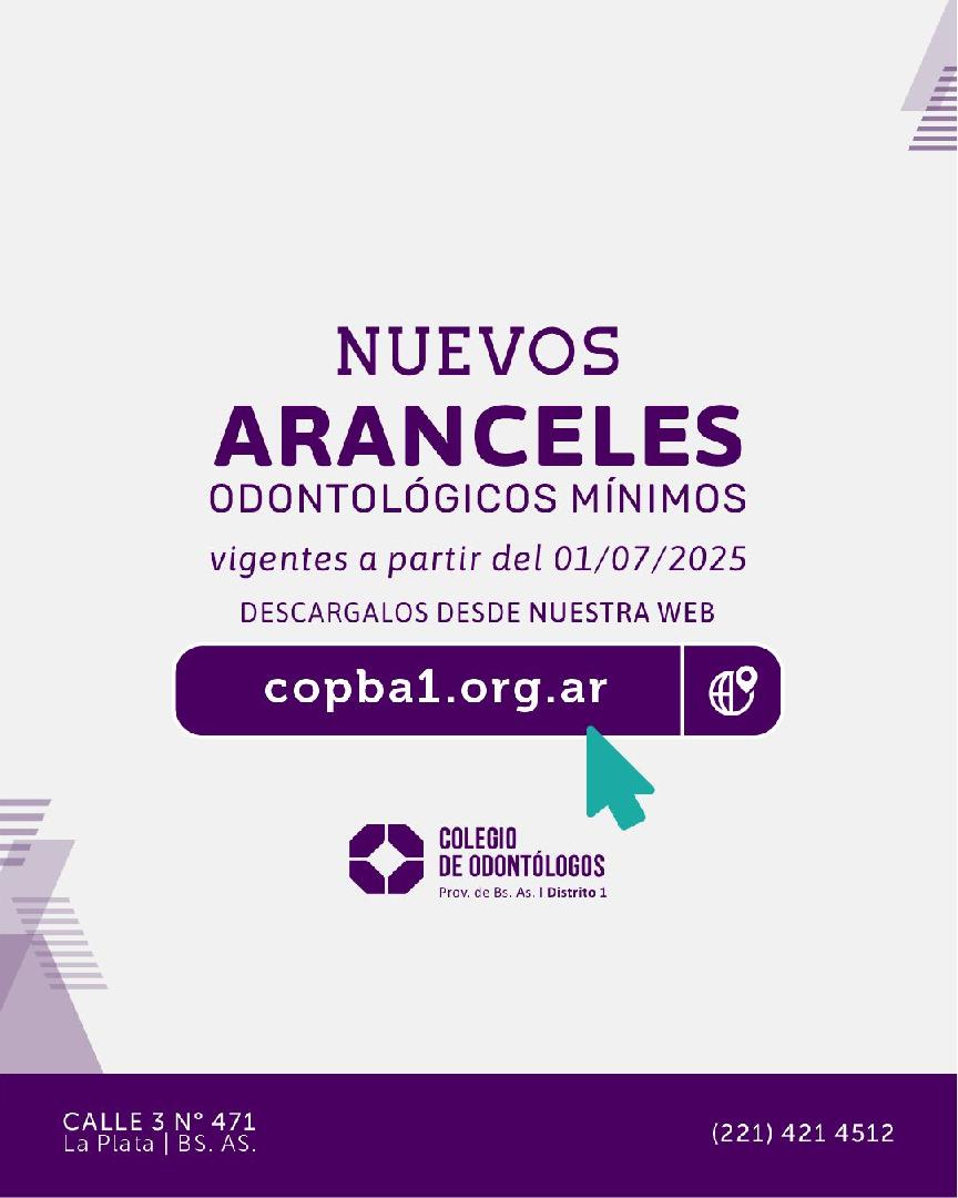 ARANCELES MÍNIMOS ACTUALIZADOS AL 01/07/2025