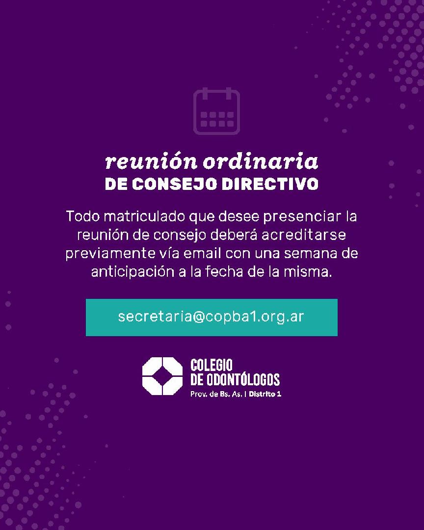 REUNIÓN ORDINARIA DE CONSEJO DIRECTIVO