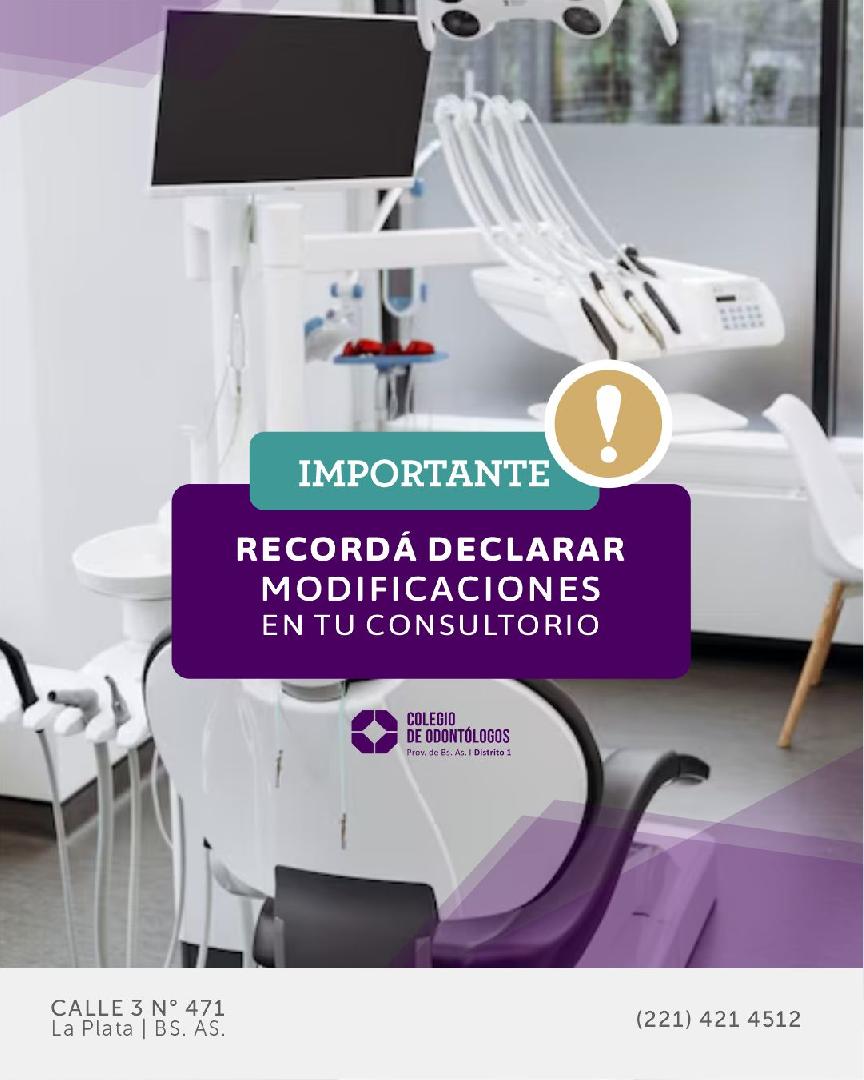 DECLARÁ LAS MODIFICACIONES DE TU CONSULTORIO