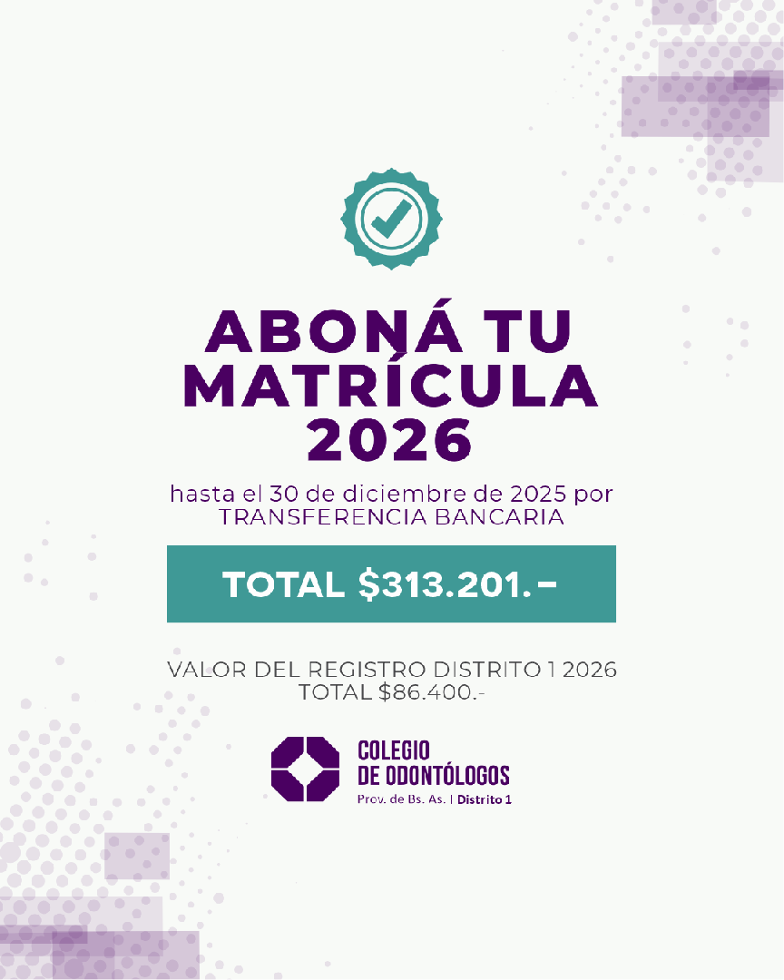 ¡Recordá que podés abonar tu matrícula 2026!