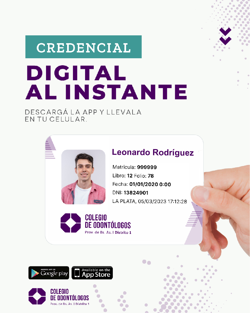 DESDE NUESTRA APP PODES ACCEDER A TU CREDENCIAL DIGITAL