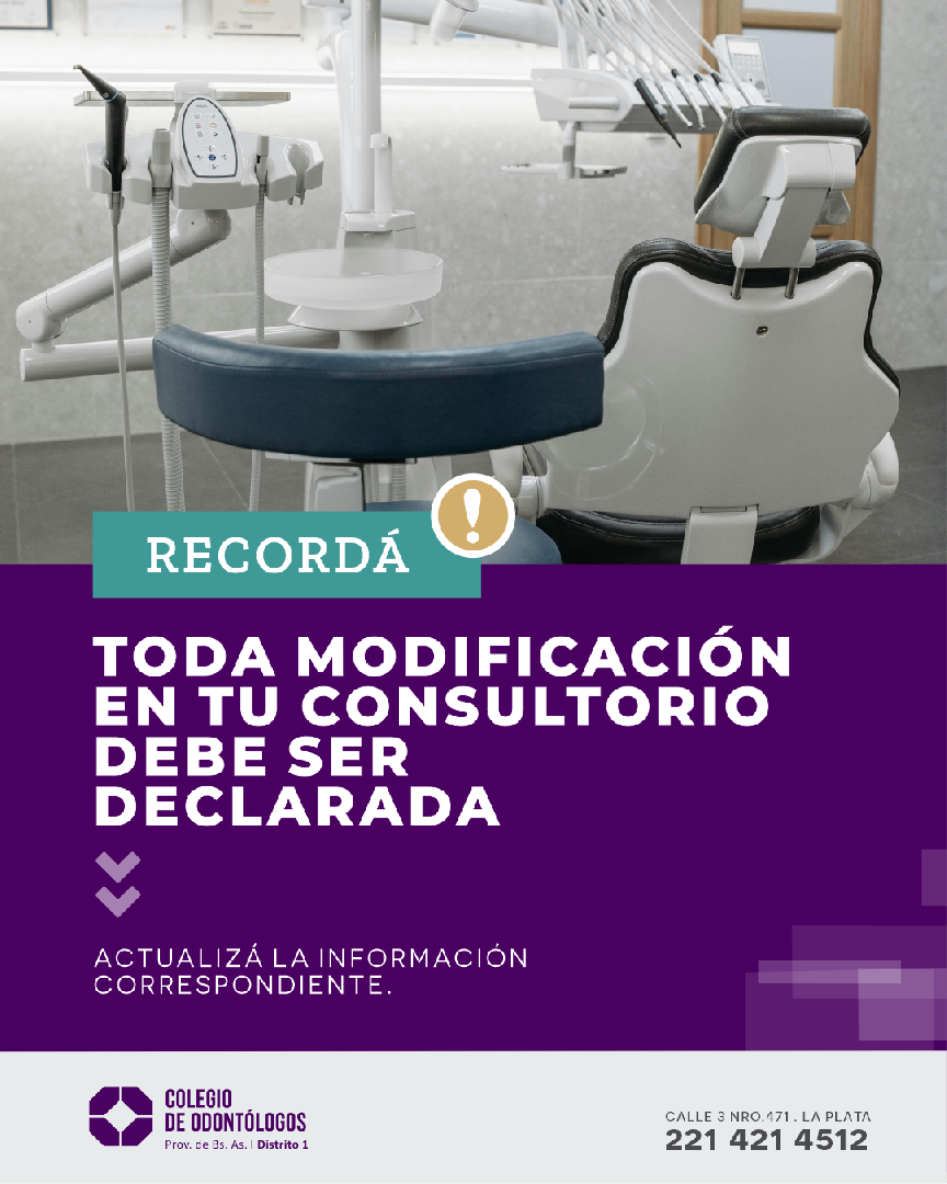 ¿REALIZASTE MODIFICACIONES EN TU CONSULTORIO?