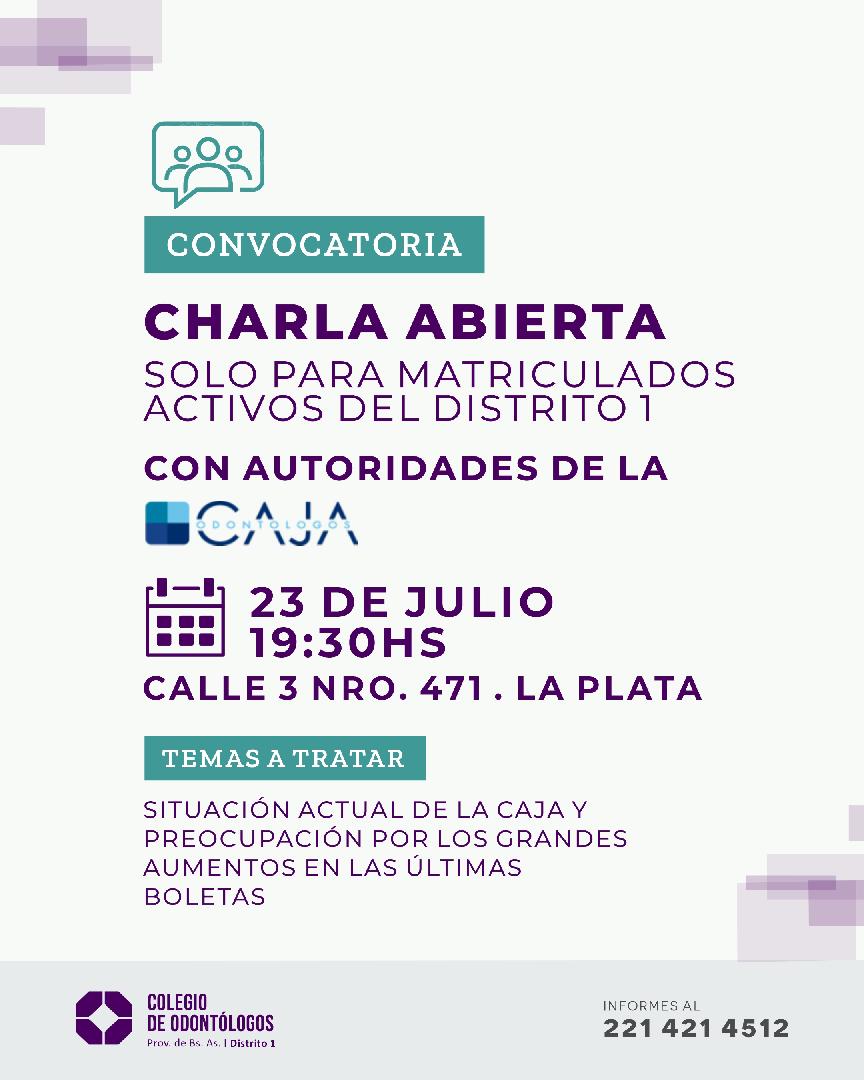  CONVOCATORIA PARA MATRICULADOS DEL DISTRITO
