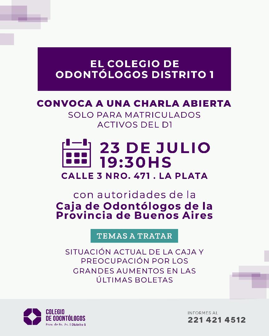  CONVOCATORIA PARA MATRICULADOS DEL DISTRITO