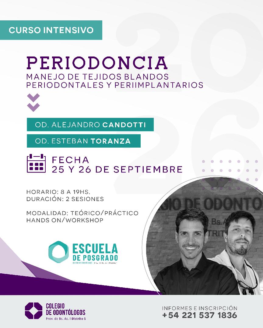 PERIODONCIA: MANEJO DE TEJIDOS BLANDOS PERIODONTALES Y PERII...