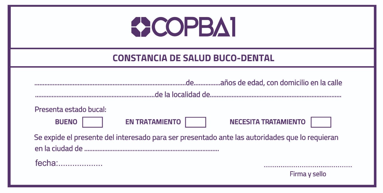 CERTIFICADO BUCODENTAL