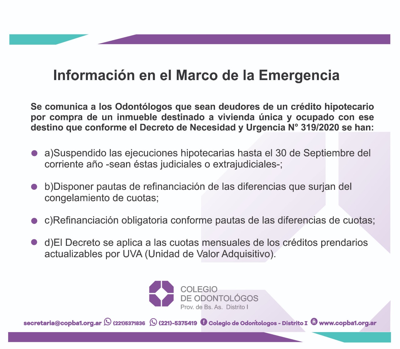 Información en el Marco de Emergencia