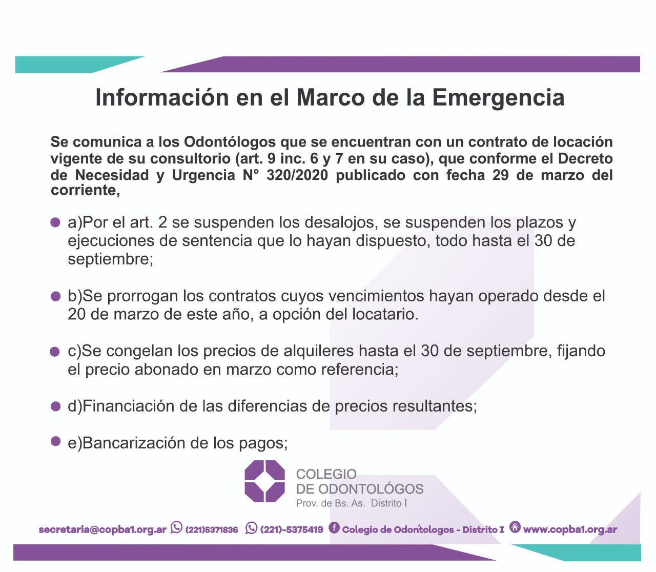 Información en el Marco de Emergencia